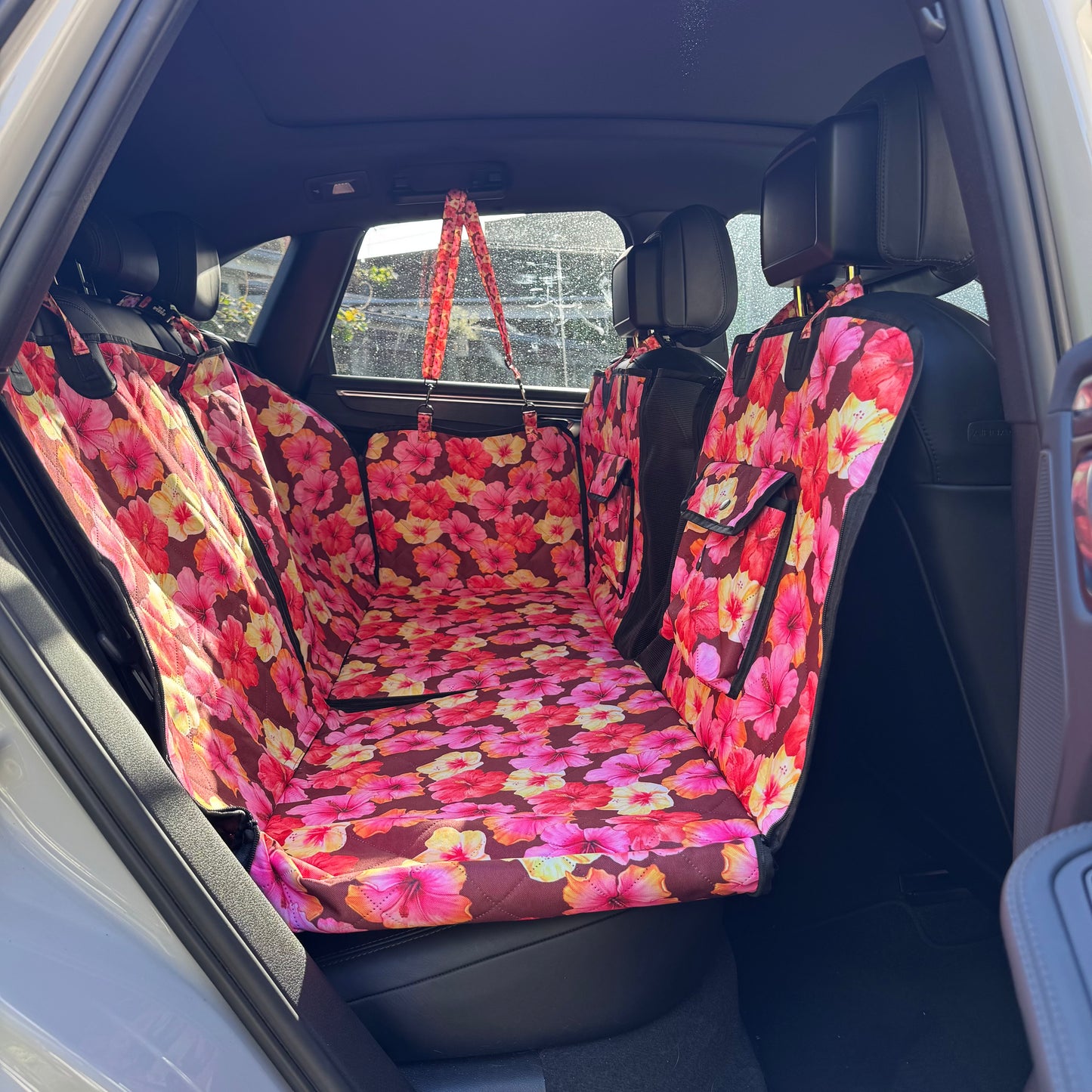 Hibiscus: Deluxe Hard Base Hammock Car Seat Cover