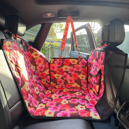 Hibiscus: Deluxe Hard Base Hammock Car Seat Cover