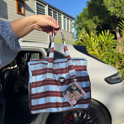 Sunday Stripes: Deluxe Single Car Seat Cover