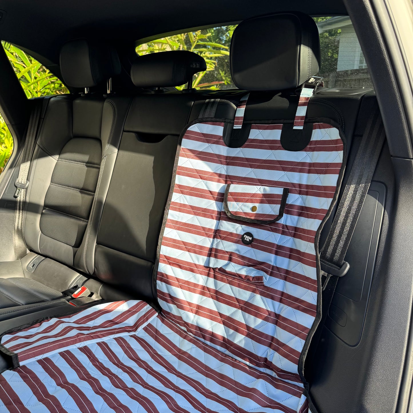 Sunday Stripes: Deluxe Single Car Seat Cover
