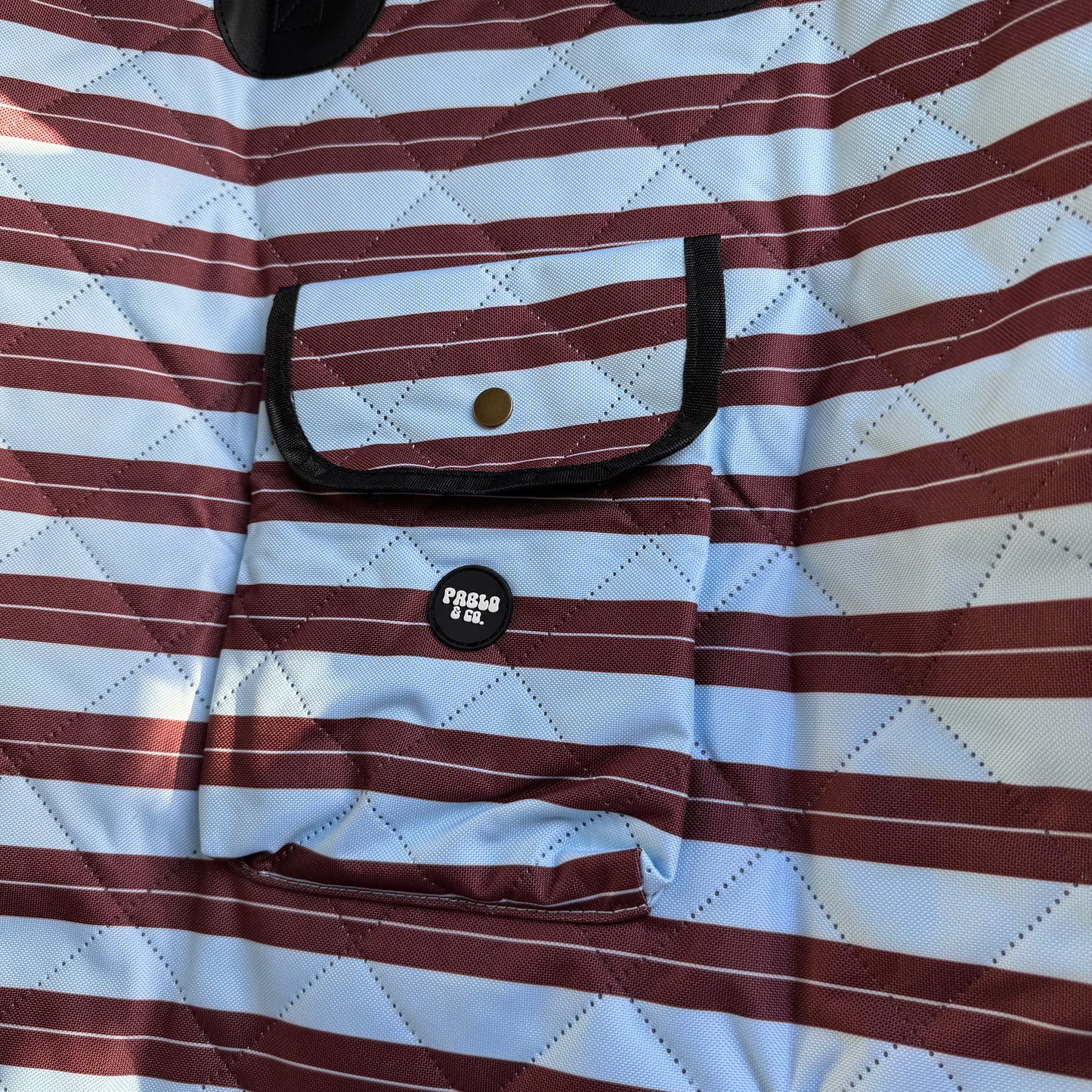 Sunday Stripes: Deluxe Single Car Seat Cover
