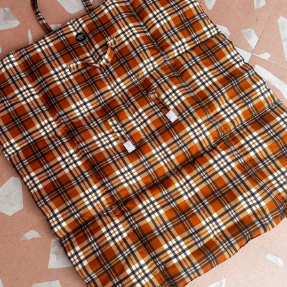 Deluxe Travel Mat: Vintage Plaid / Chocolate Gingham