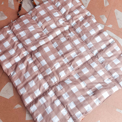 Deluxe Travel Mat: Vintage Plaid / Chocolate Gingham