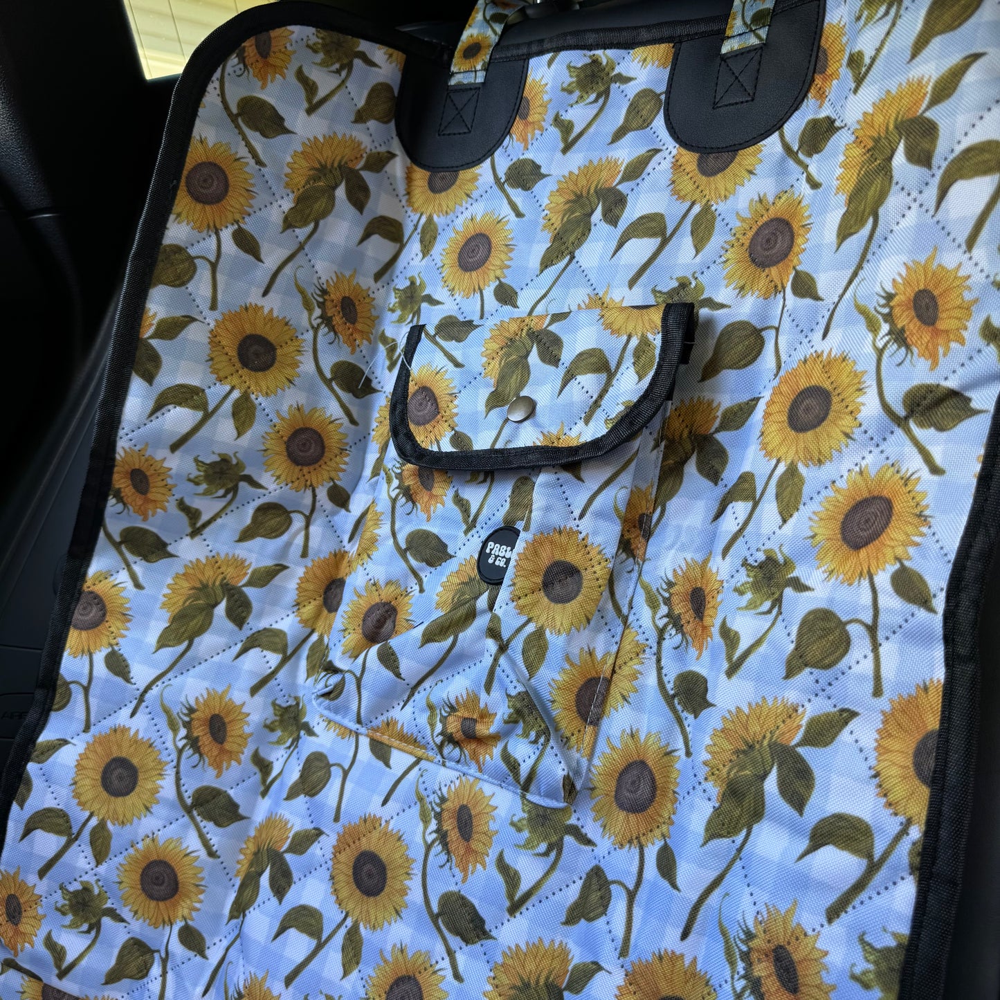Sunny Sunflowers: Deluxe Single Car Seat Cover