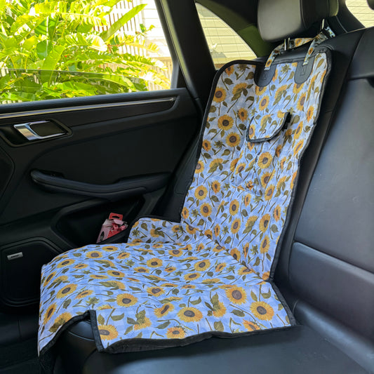 Sunny Sunflowers: Deluxe Single Car Seat Cover