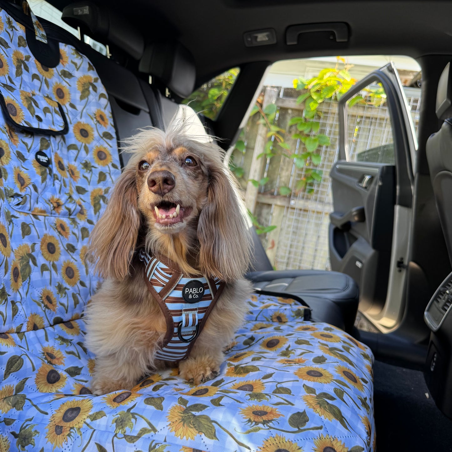 Sunny Sunflowers: Deluxe Single Car Seat Cover