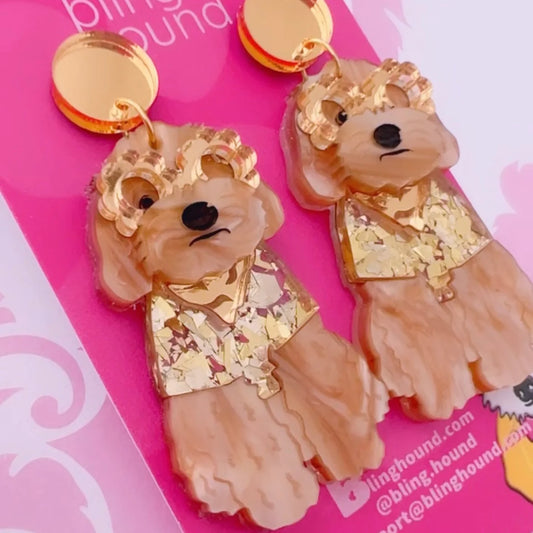 Charlie the Cavoodle Pet Earrings