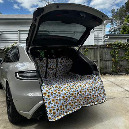 Sunny Sunflowers: Deluxe Car Boot Cover