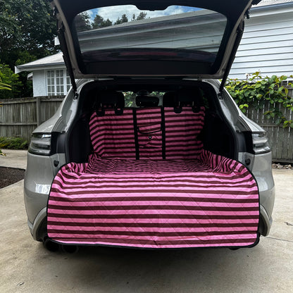 Blushing Stripes: Deluxe Car Boot Cover