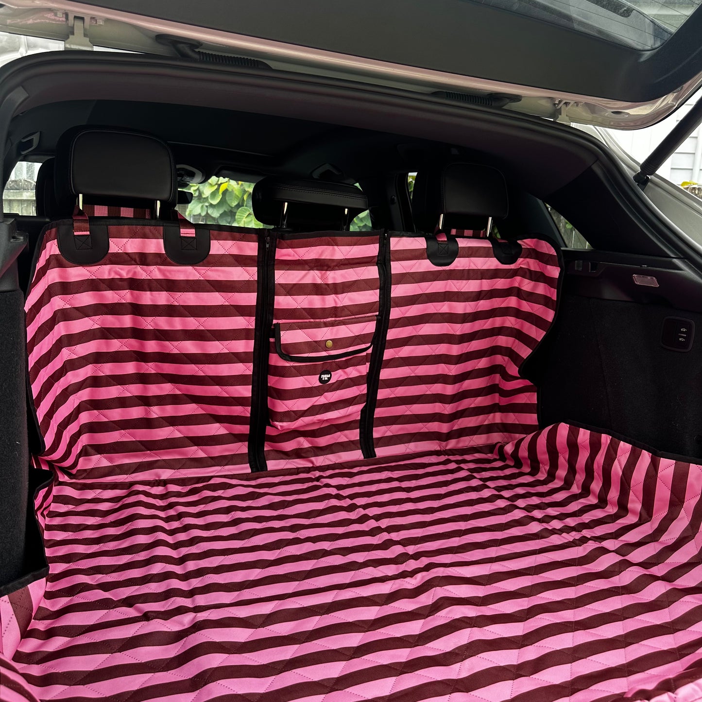 Blushing Stripes: Deluxe Car Boot Cover