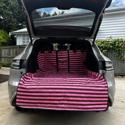 Blushing Stripes: Deluxe Car Boot Cover