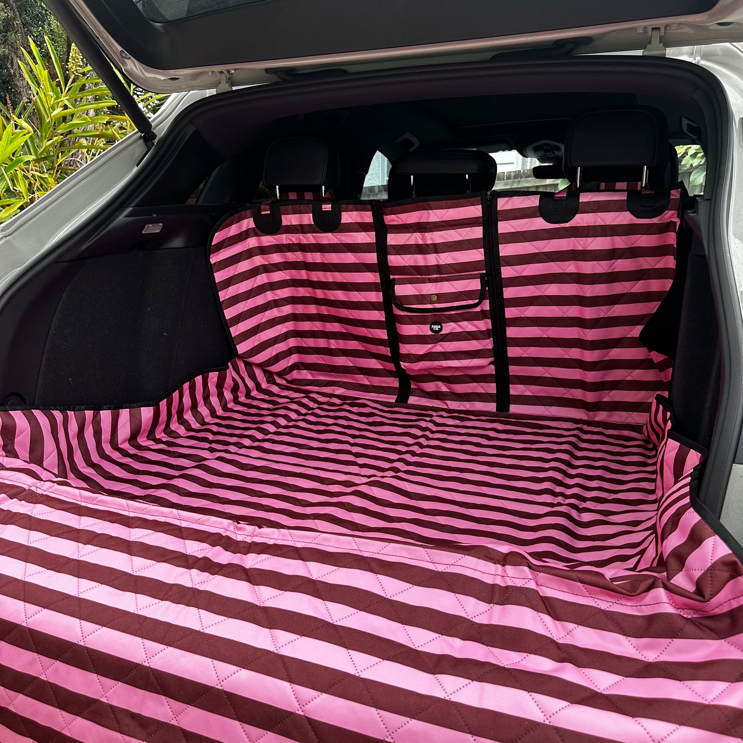 Blushing Stripes: Deluxe Car Boot Cover