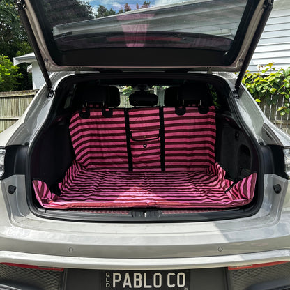 Blushing Stripes: Deluxe Car Boot Cover