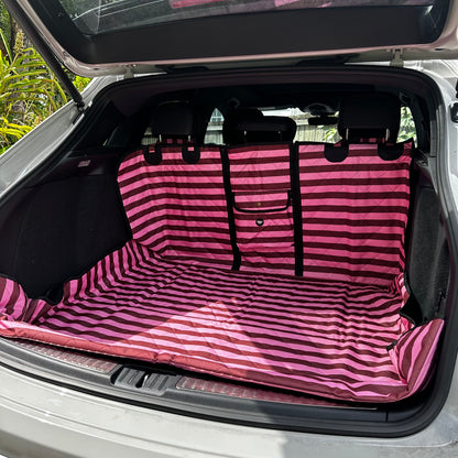 Blushing Stripes: Deluxe Car Boot Cover