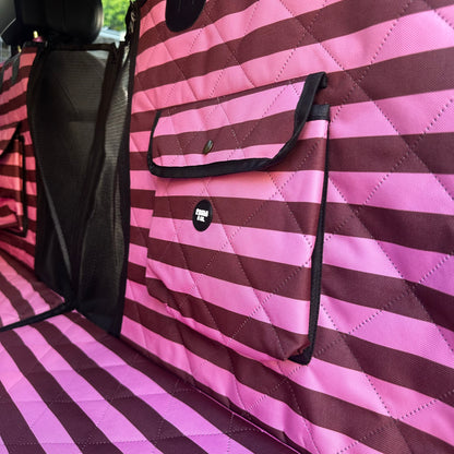 Blushing Stripes: Deluxe Hammock Car Seat Cover