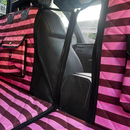 Blushing Stripes: Deluxe Hammock Car Seat Cover