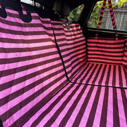 Blushing Stripes: Deluxe Hammock Car Seat Cover