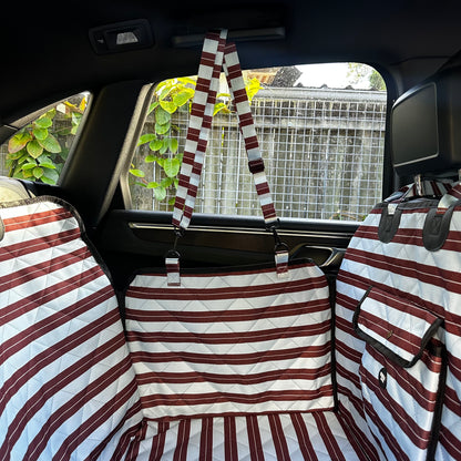 Sunday Stripes: Deluxe Hard Base Hammock Car Seat Cover