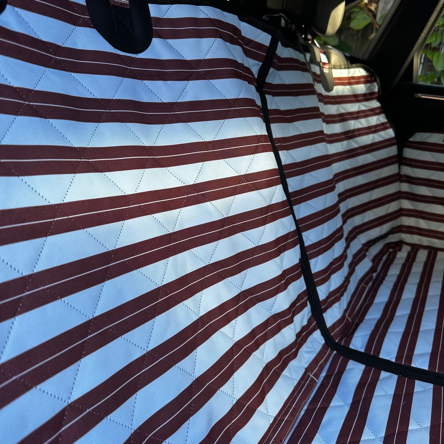 Sunday Stripes: Deluxe Hard Base Hammock Car Seat Cover