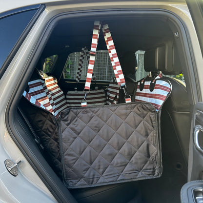 Sunday Stripes: Deluxe Hard Base Hammock Car Seat Cover