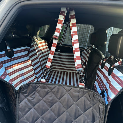 Sunday Stripes: Deluxe Hard Base Hammock Car Seat Cover