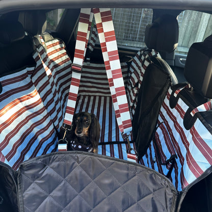 Sunday Stripes: Deluxe Hard Base Hammock Car Seat Cover