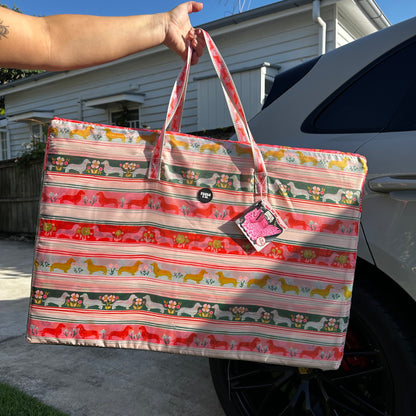 The Blooming Dachshund: Deluxe Hard Base Hammock Car Seat Cover