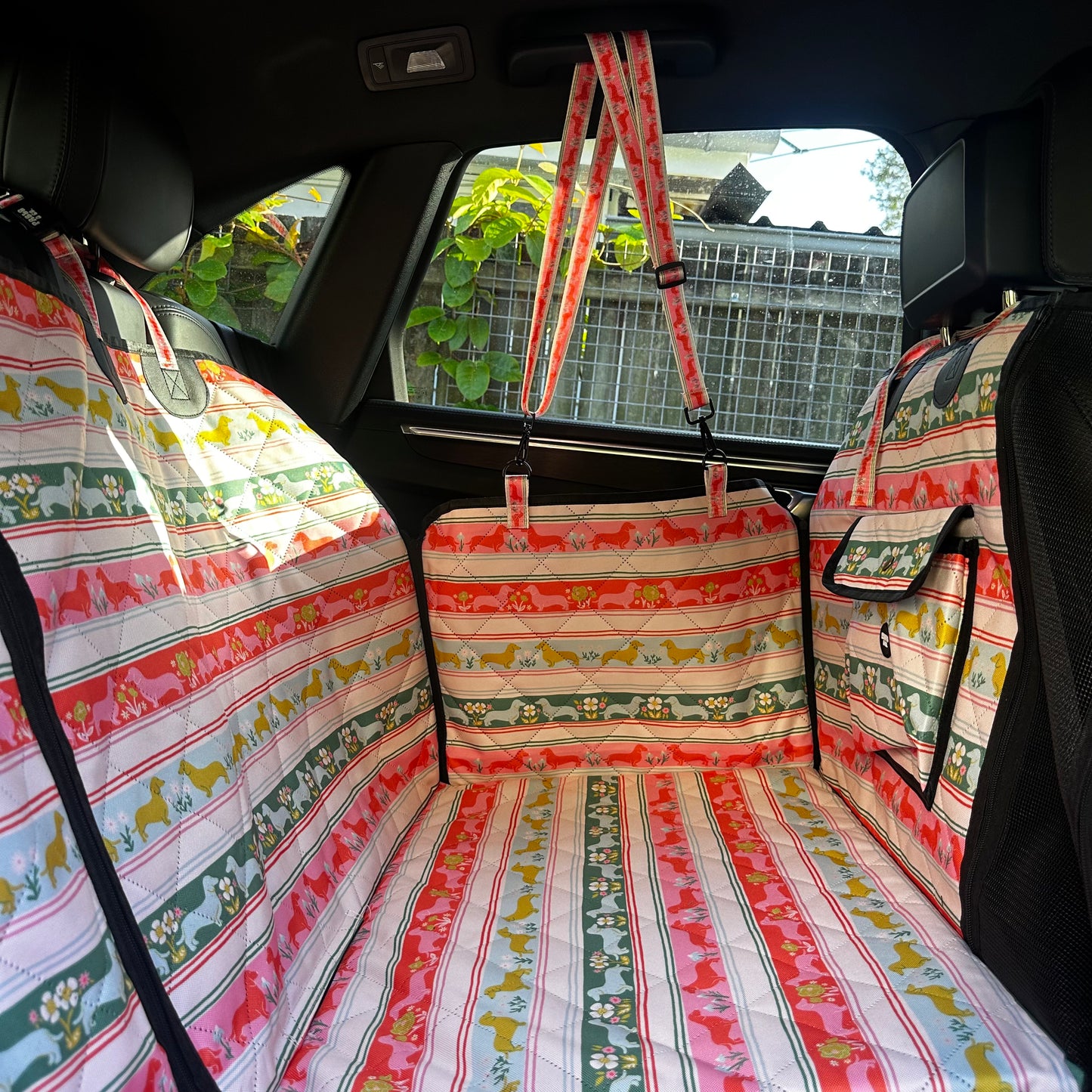 The Blooming Dachshund: Deluxe Hard Base Hammock Car Seat Cover