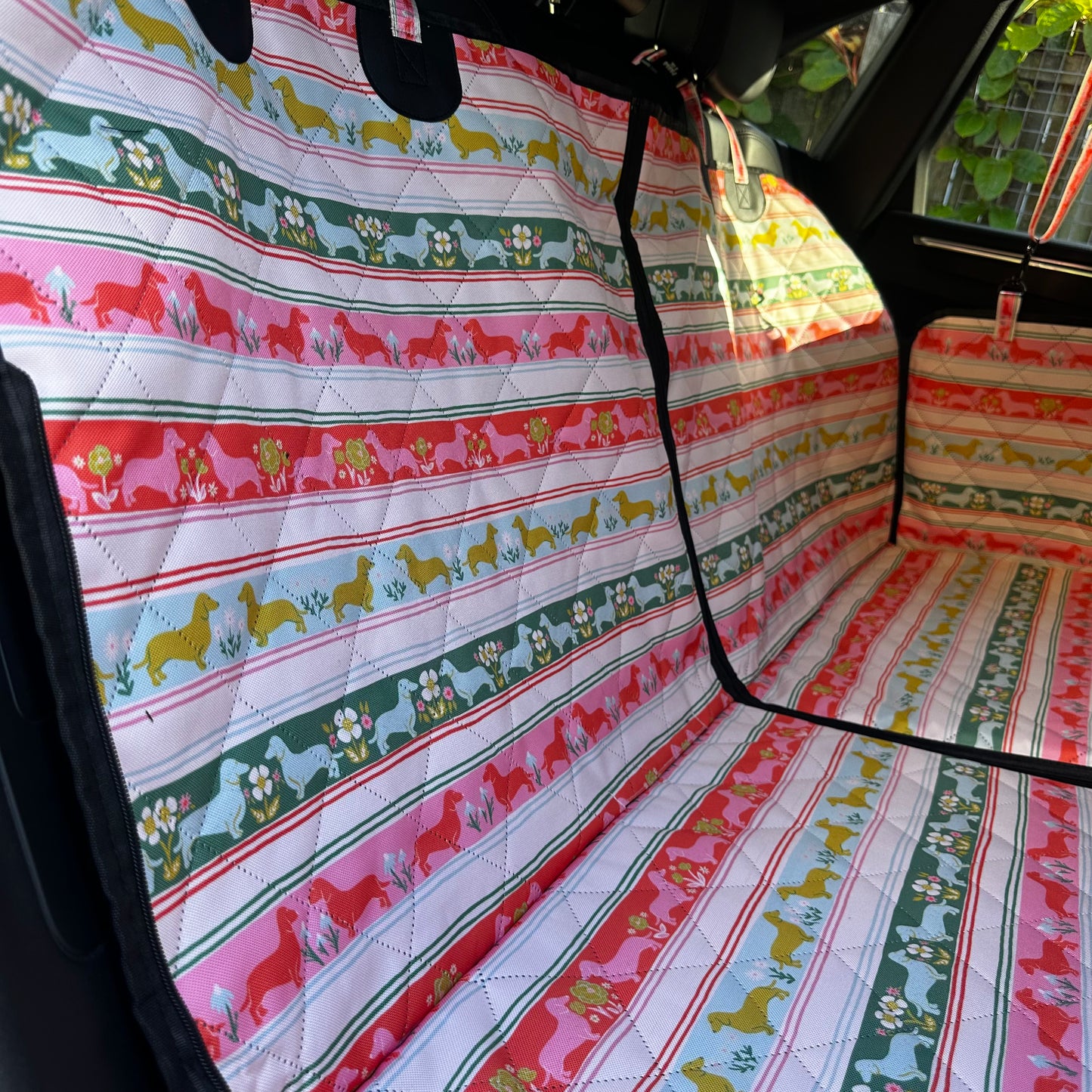 The Blooming Dachshund: Deluxe Hard Base Hammock Car Seat Cover