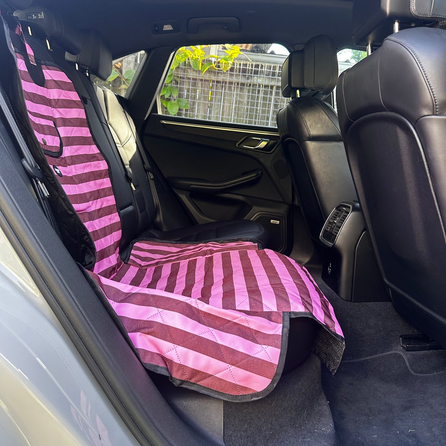 Blushing Stripes: Deluxe Single Car Seat Cover