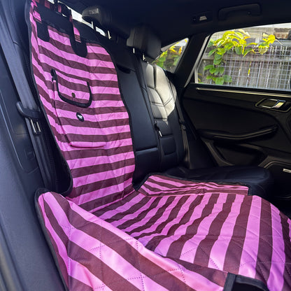 Blushing Stripes: Deluxe Single Car Seat Cover
