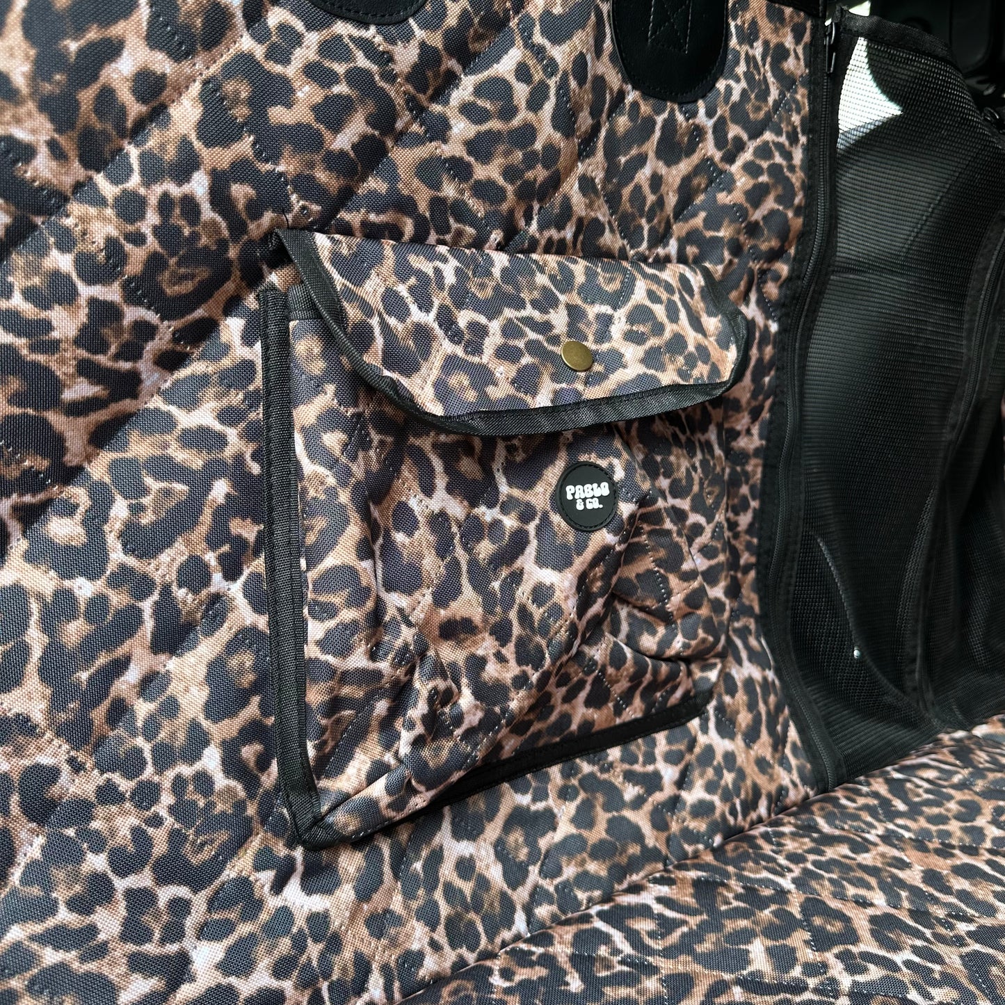 Leopard: Deluxe Hard Base Hammock Car Seat Cover