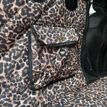 Leopard: Deluxe Hard Base Hammock Car Seat Cover