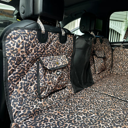 Leopard: Deluxe Hard Base Hammock Car Seat Cover