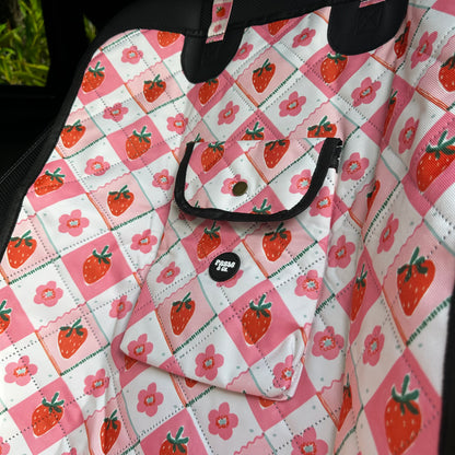 Strawberry Patch: Deluxe Single Car Seat Cover