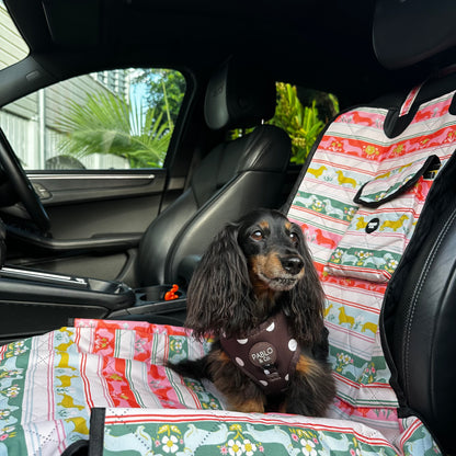 The Blooming Dachshund: Deluxe Single Car Seat Cover