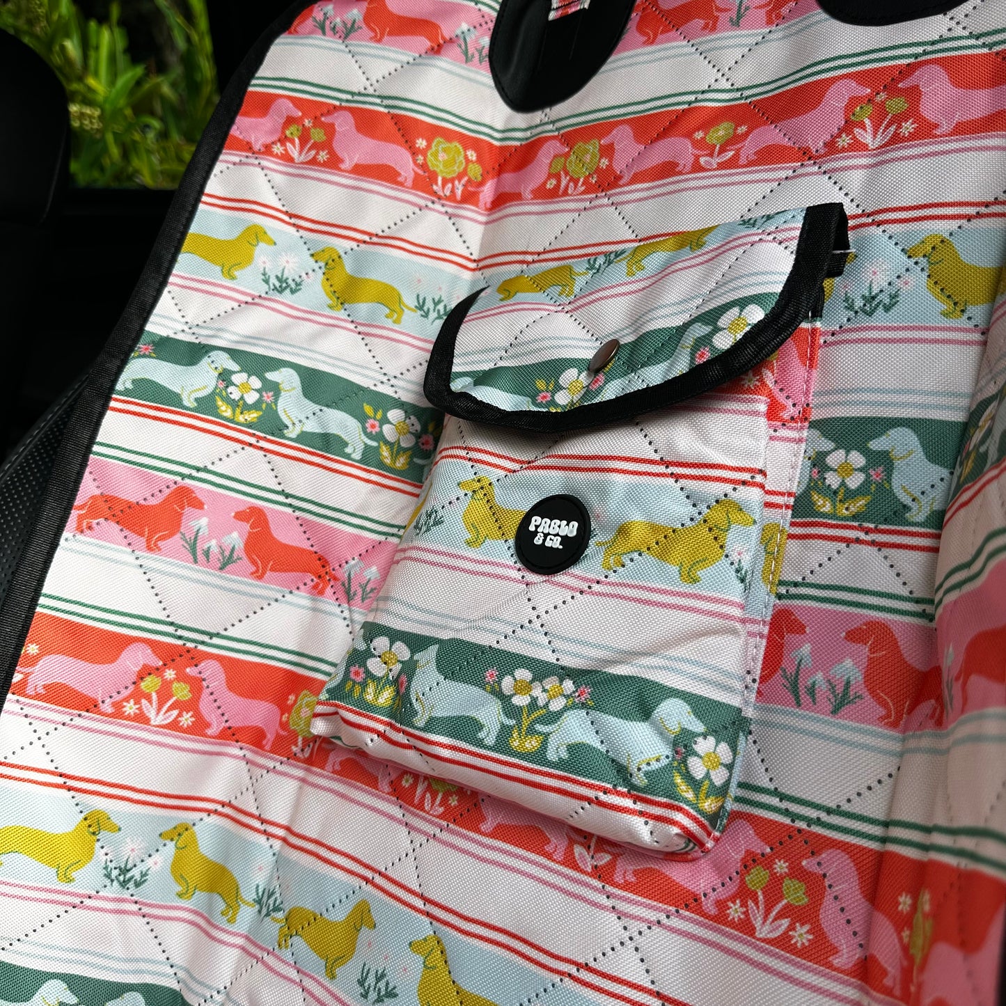 The Blooming Dachshund: Deluxe Single Car Seat Cover