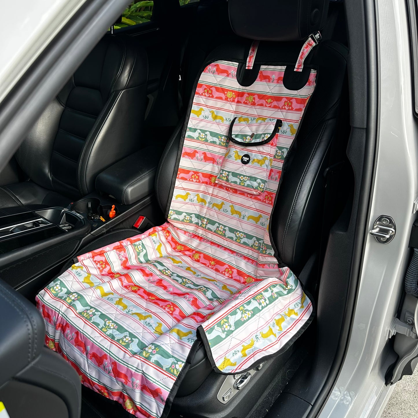 The Blooming Dachshund: Deluxe Single Car Seat Cover