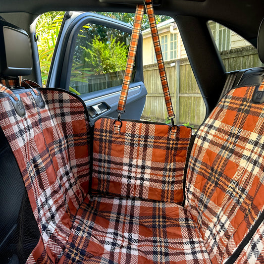 Vintage Plaid: Deluxe Hammock Car Seat Cover