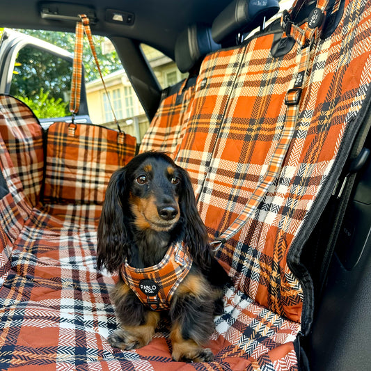 Vintage Plaid: Headrest Car Restraint