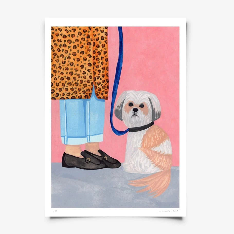 Dogs and Fashion: Art Print by iga illustrations