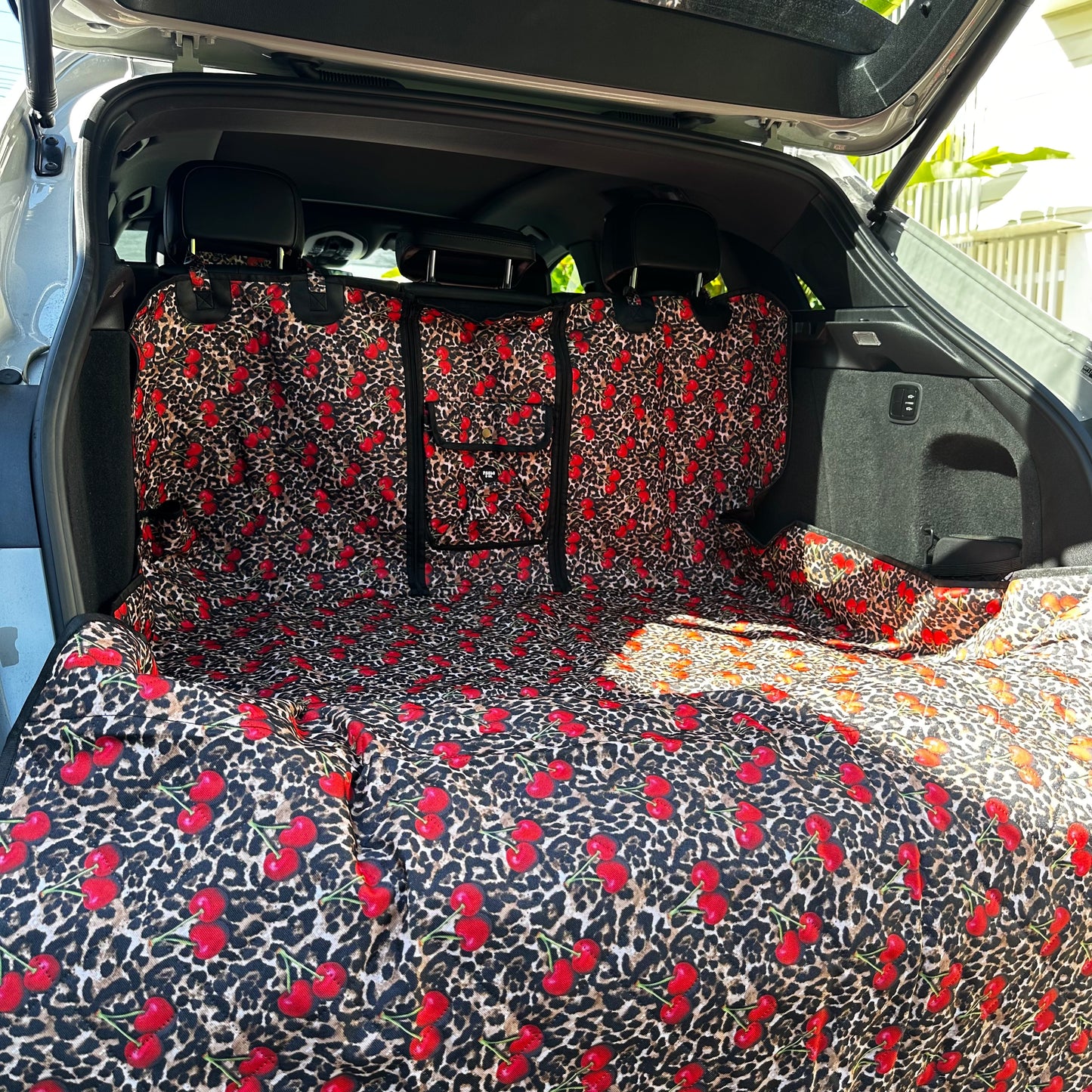 Leopard Cherries: Deluxe Car Boot Cover