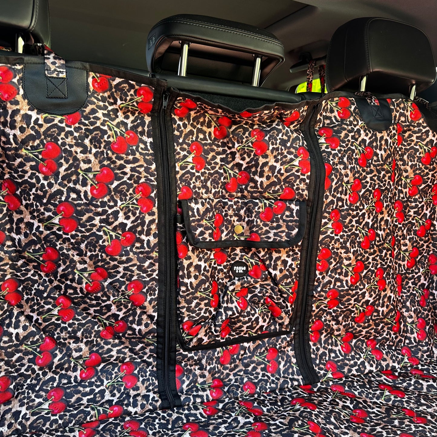 Leopard Cherries: Deluxe Car Boot Cover