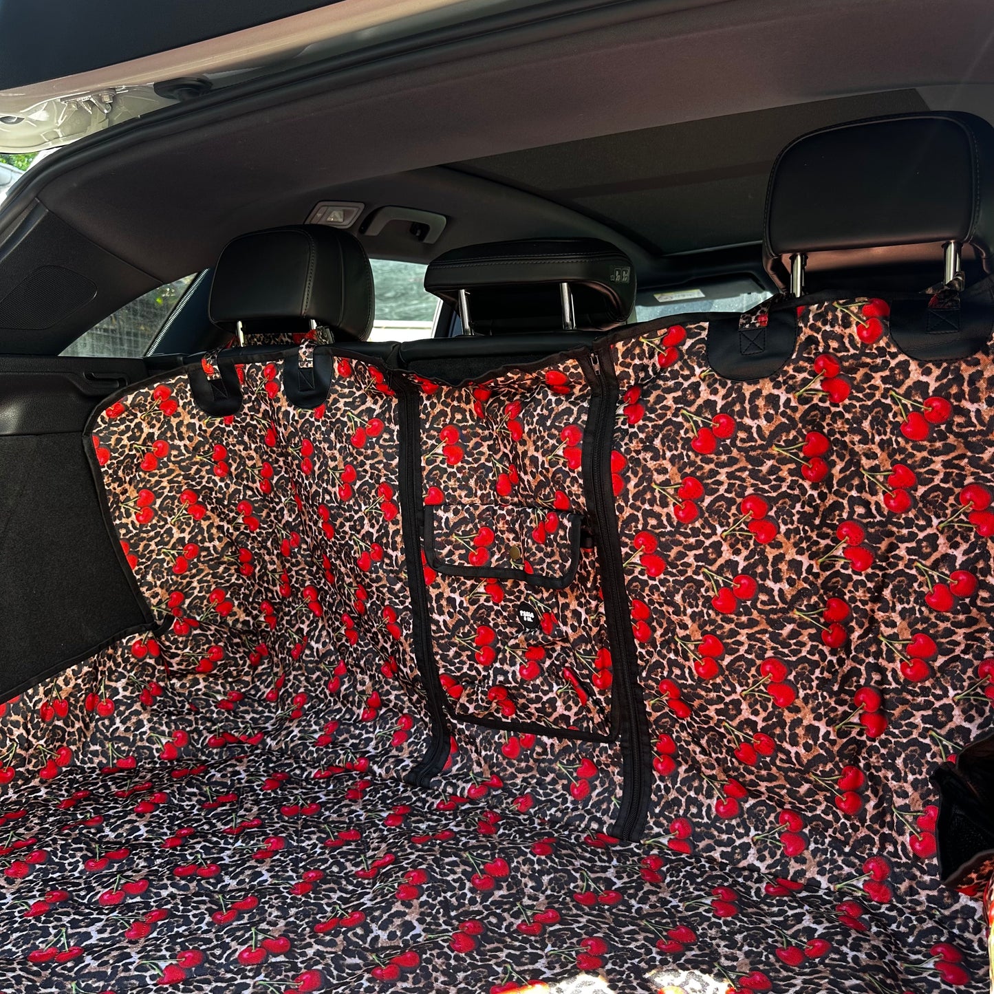 Leopard Cherries: Deluxe Car Boot Cover