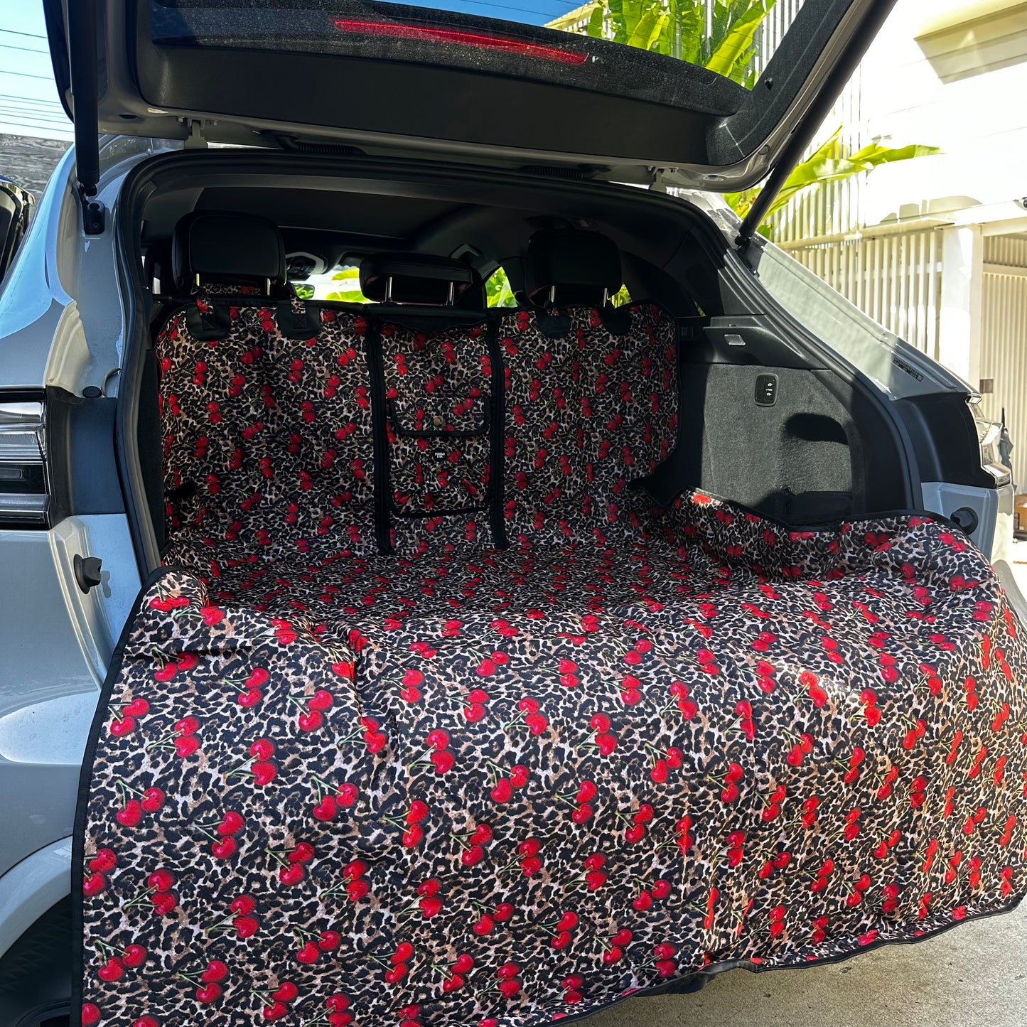 Leopard Cherries: Deluxe Car Boot Cover