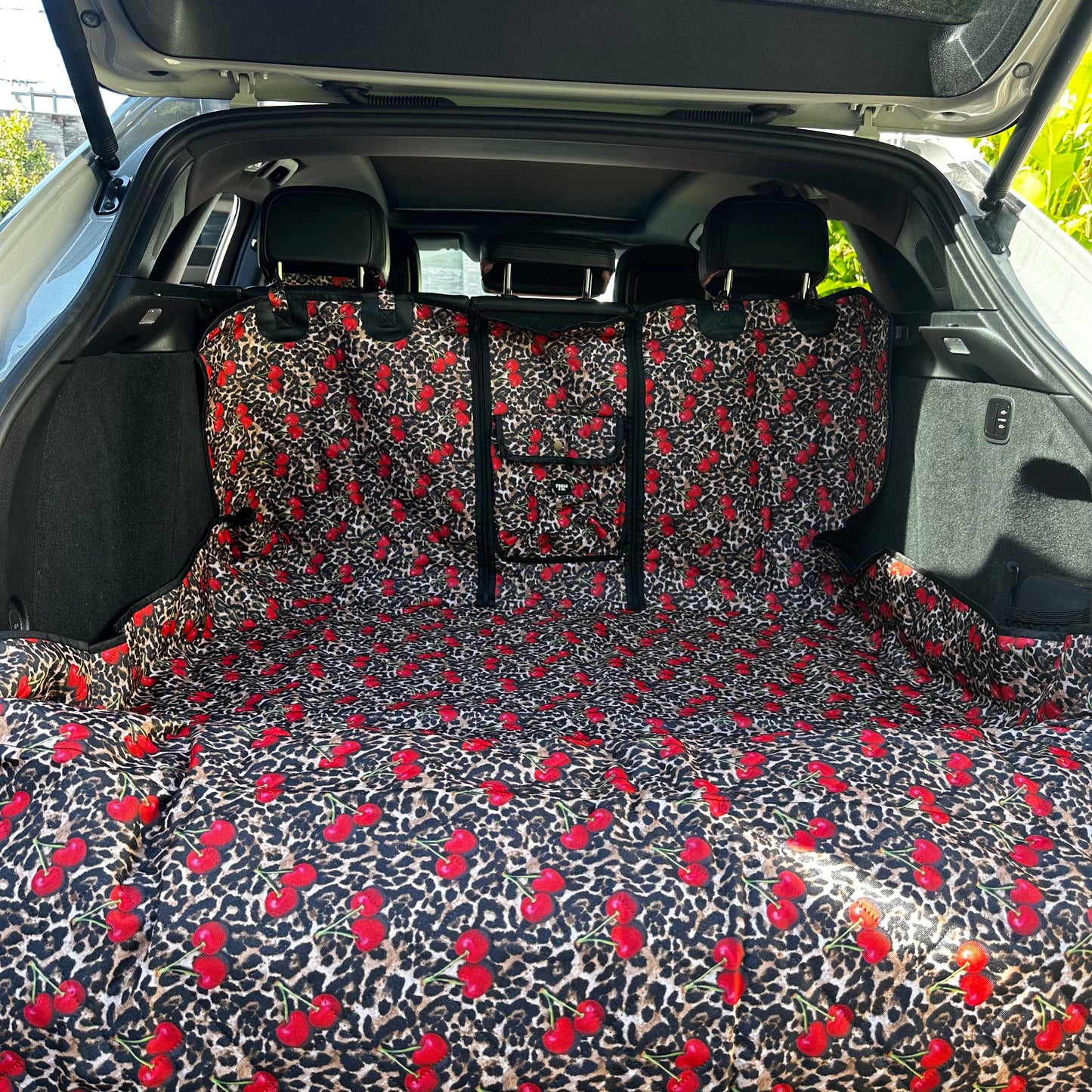 Leopard Cherries: Deluxe Car Boot Cover