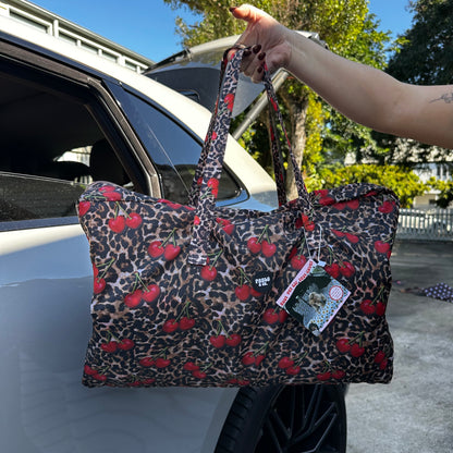 Leopard Cherries: Deluxe Car Boot Cover