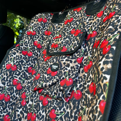 Leopard Cherries: Deluxe Single Car Seat Cover