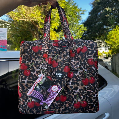 Leopard Cherries: Deluxe Single Car Seat Cover