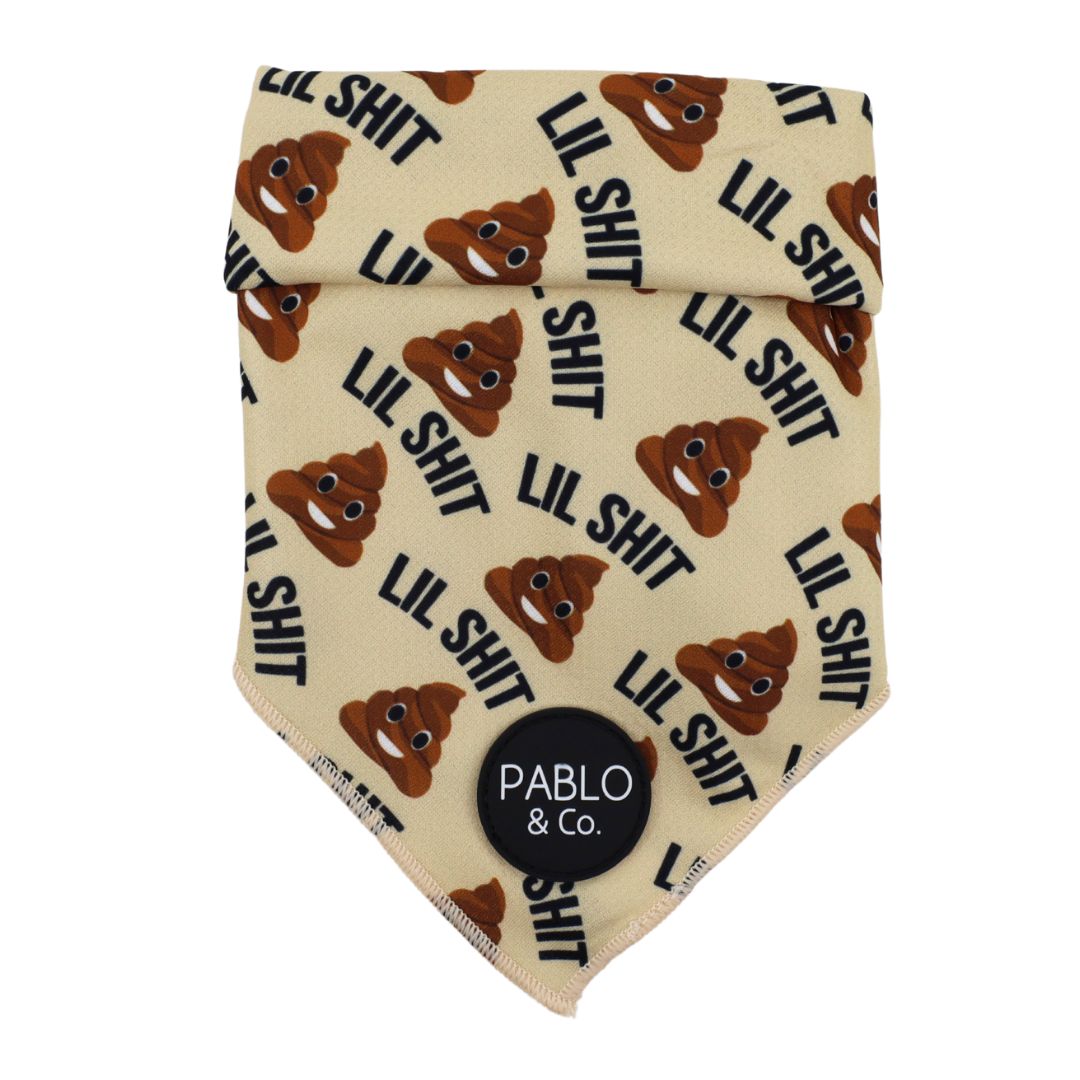 Lil Shit: Beige Dog Bandana